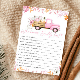 Little Pumpkin Pink Truck Who Knows Daddy Best