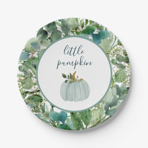 Little Pumpkin Plates Blue Little Pumpkin Baby