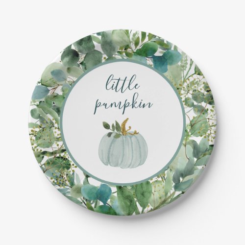 Little Pumpkin Plates Blue Little Pumpkin Baby