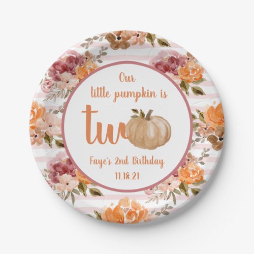 Little Pumpkin Plates Our Little Pumpkin Is Two