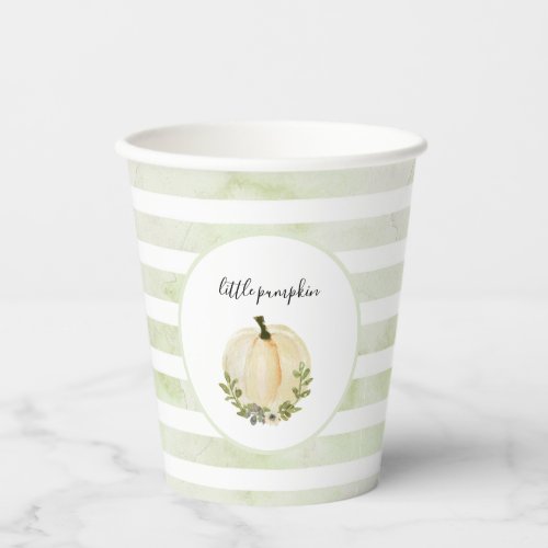 Little Pumpkin Plates Rustic Fall Baby Shower Paper Cups