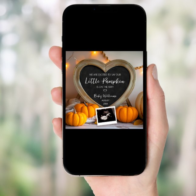 Little Pumpkin Pregnancy Announcement (Front Digital)