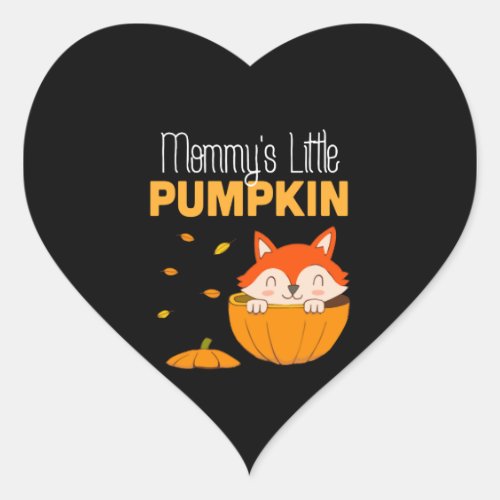 Little Pumpkin Pregnancy Announcement Halloween Heart Sticker