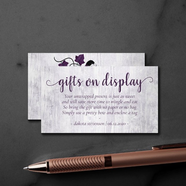 Little Pumpkin | Purple Floral Gift Display Poem Enclosure Card (Creator Uploaded)