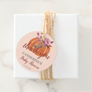 Little Pumpkin Rustic Autumn Baby Shower Thank You Favor Tags