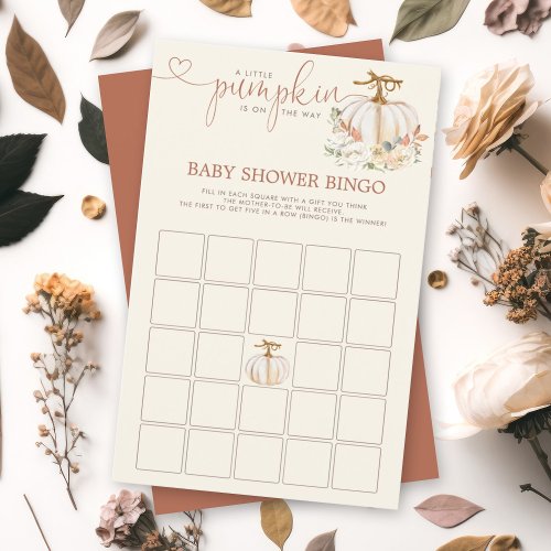 Little Pumpkin Rustic Bingo Shower Games