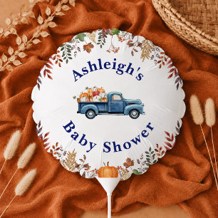 Little Pumpkin Rustic Fall Boy Baby Shower Balloon