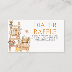 Little Pumpkin Rustic Farm Baby Shower Diaper Enclosure Card