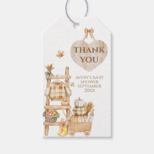 Little Pumpkin Rustic Farm Baby Shower Diaper Gift Tags
