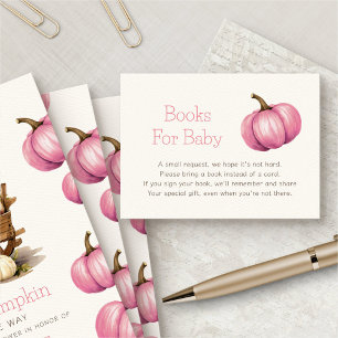 Little Pumpkin Shower Books For Baby Enclosure Card