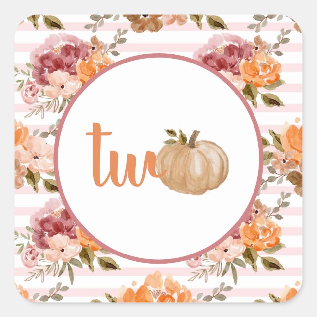 Little Pumpkin Stickers Our Little Pumpkin Is Two (Front)