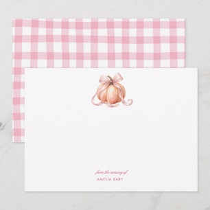 Little Pumpkin Sweet Baby Shower note card