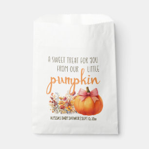 Little Pumpkin Sweet Treat Baby Shower Favor Bag