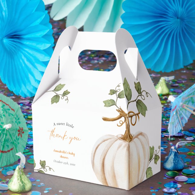 Little Pumpkin Thank you Baby Shower Favor Boxes (Party)
