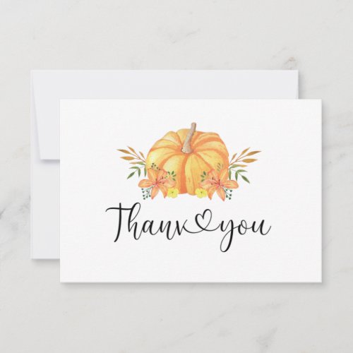 Little pumpkin thank you card