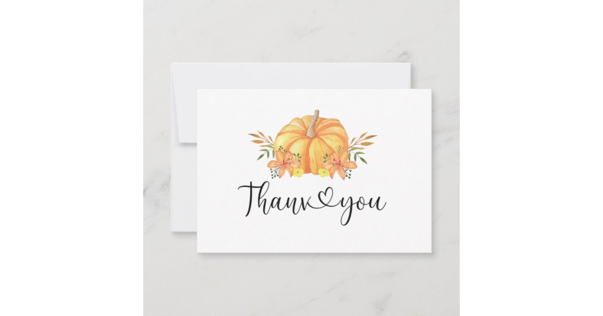 Little pumpkin thank you card | Zazzle