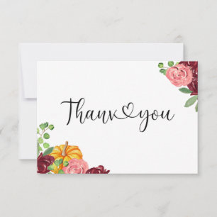 Little pumpkin thank you card