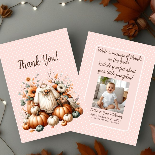 Little Pumpkin Thank You Card (Creator Uploaded)