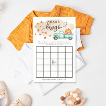 Little Pumpkin Truck Baby Bingo Paper Game Card