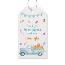 Little Pumpkin Truck Birthday Thank You Gift Tags