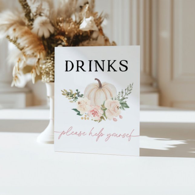 Little Pumpkin Turning One Drinks Bar Sign (Creator Uploaded)