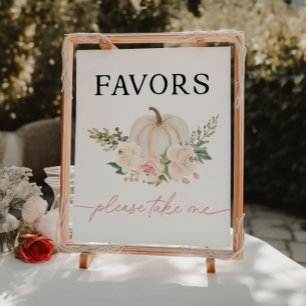 Little Pumpkin Turning One Favors Sign