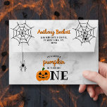 Little Pumpkin Turning One Halloween 1st Birthday Envelope<br><div class="desc">Celebrate in style with these trendy 1st birthday envelopes. The design is easy to personalize with your name and return address and your guests will be thrilled when they receive these fabulous envelopes. Matching items can be found in the collection.</div>