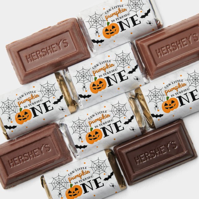 Little Pumpkin Turning One Halloween 1st Birthday Hershey's Miniatures (Assorted)