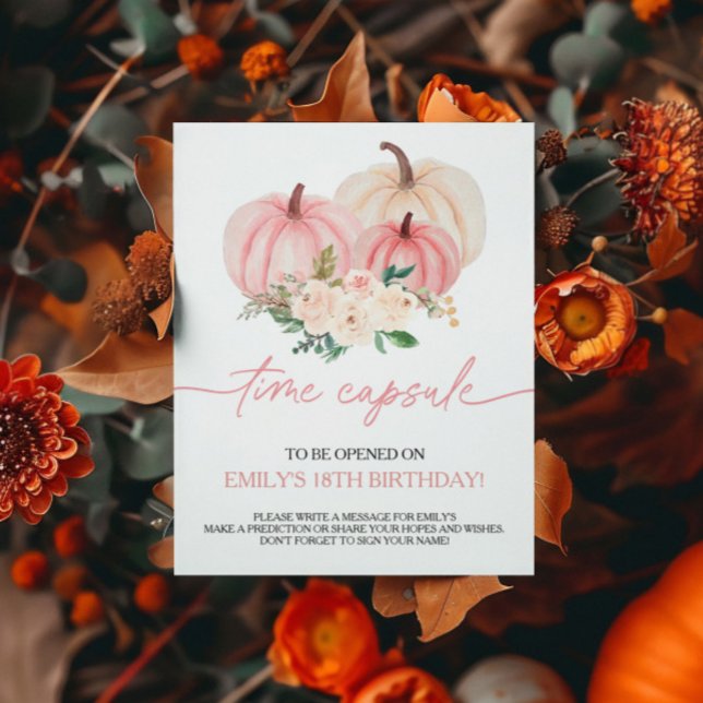 Little Pumpkin Turning One Time Capsule Sign (Creator Uploaded)