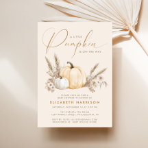 Little Pumpkin Watercolor Boho Baby Shower