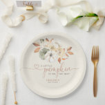 Little Pumpkin Watercolor Floral Baby Shower Paper Plates<br><div class="desc">The baby shower pumpkin design features a little pumpkin-on-the-way typography with a watercolor floral pumpkin arrangement.</div>