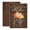 Little Pumpkin Wood Fall 1st Birthday invite