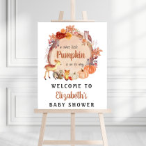 Little Pumpkin Woodland Baby Shower Welcome Foam Board