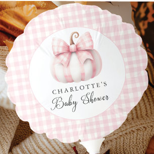 Little Pumpkin's Pink Gingham Balloon