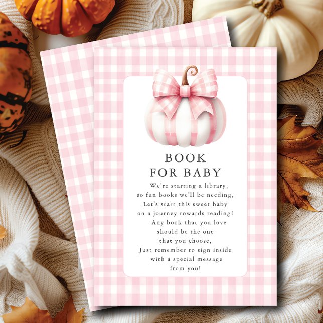 Little Pumpkin's Pink Gingham Book for Baby Card (Creator Uploaded)