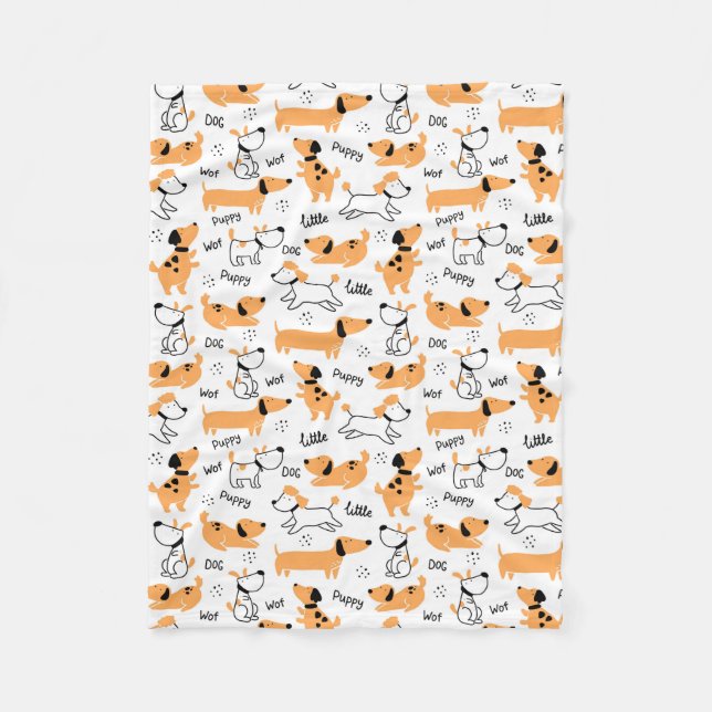 Little Puppy Fleece Blanket (Front)