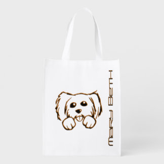 Little Puppy Personalized Reusable Grocery Bag