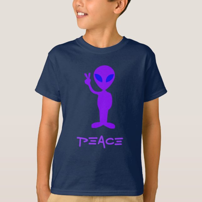Little Purple Alien T-Shirt (Front)