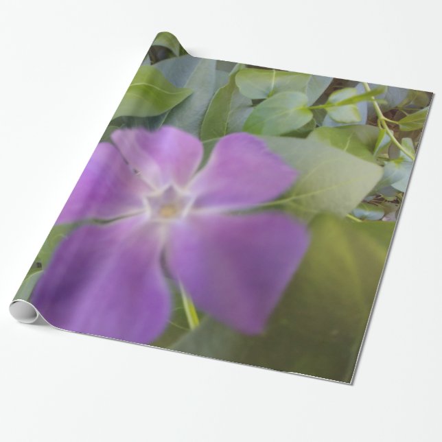Little Purple Bloom Wrapping Paper (Unrolled)