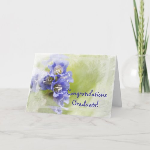 Little Purple Flowers Graduation Congratulations Card