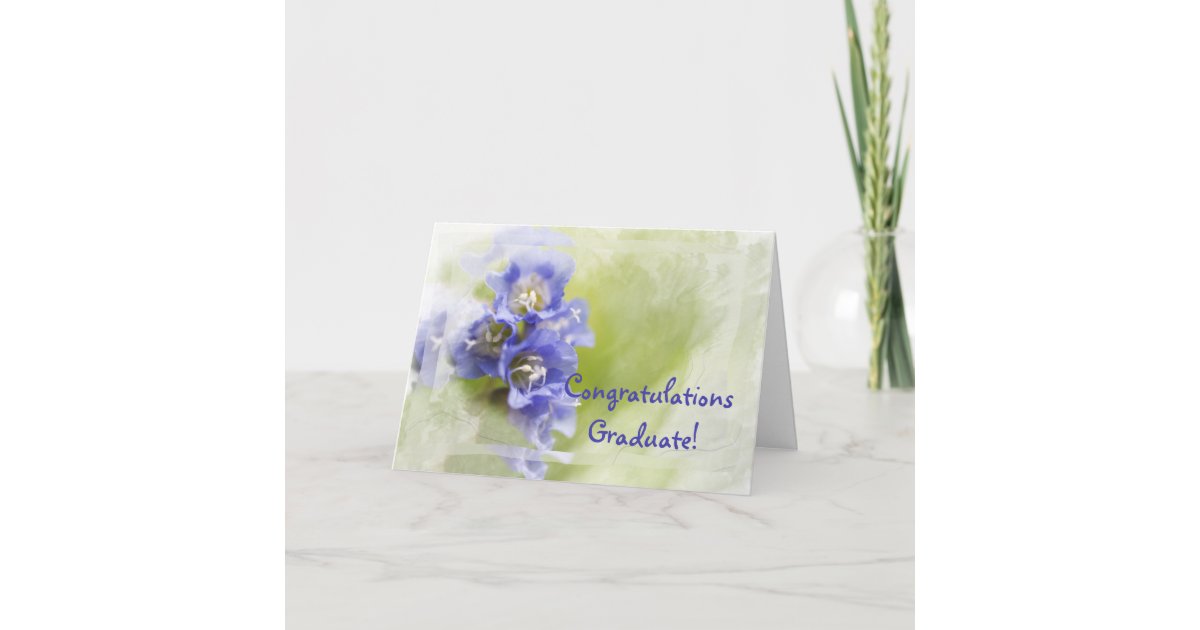 Little Purple Flowers Graduation Congratulations Card | Zazzle