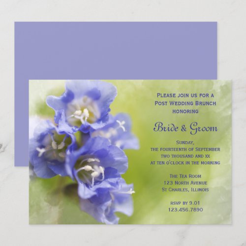 Little Purple Flowers Post Wedding Brunch Invite