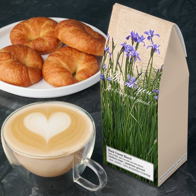 Little Purple Irises Floral Thank You Roasted Coffee (Breakfast)