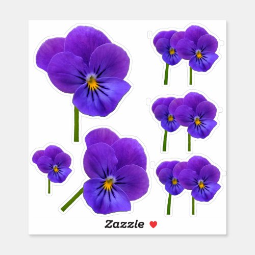 Little Purple Pansies Assortment Sticker