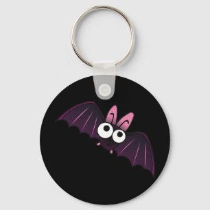LITTLE PURPLE & PINK BIG-EYED BAT KEYCHAIN