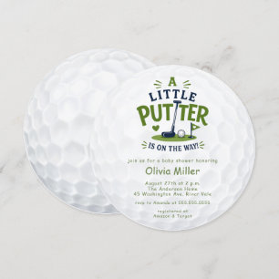 Little Putter Baby Shower Golf Ball Invitation