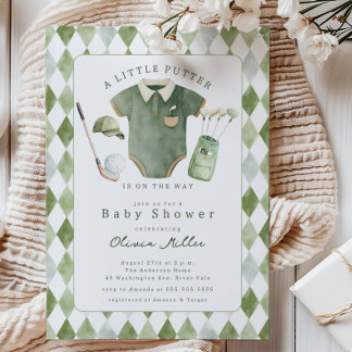 Little Putter Baby Shower Invitation