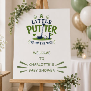 Little Putter Baby Shower Welcome Sign