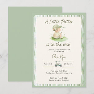 Little Putter Golf Baby Shower Invitation