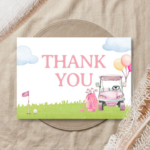 Little Putter Golf Baby Shower Letterpress Thank You Card